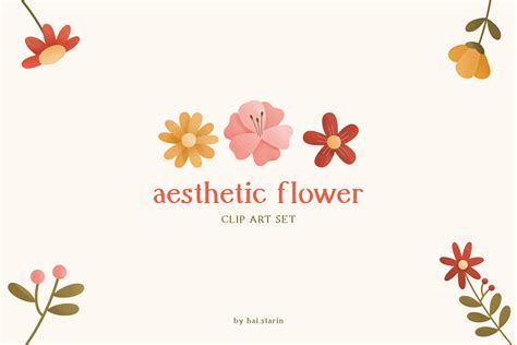 Aesthetic Flower Clip Art Set Graphic by hai.starin · Creative Fabrica