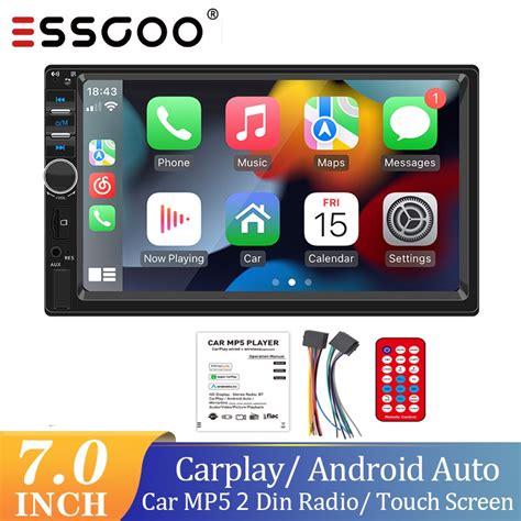 Essgoo Central Multimedia Carplay Android Auto Din Inches Mp