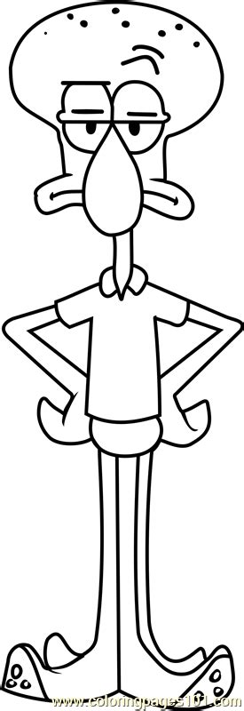 Squidward Coloring Page Free Spongebob Squarepants Coloring Pages