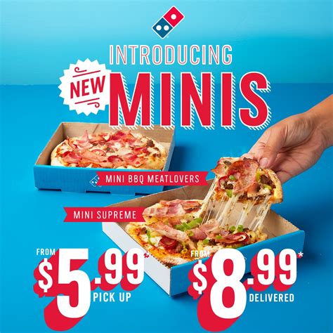 News Dominos Mini Supreme Or Bbq Meatlovers Pizza For 599 Pickup