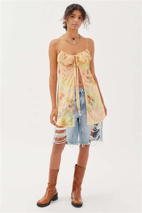 Urban Outfitters Uo Angelic Longline Flyaway Cami Lyst