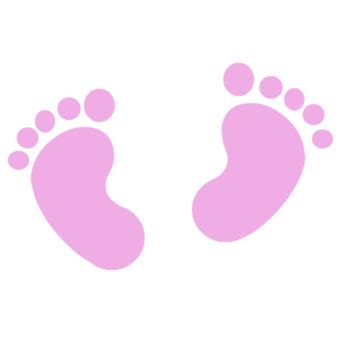 Pink Baby Footprints Png