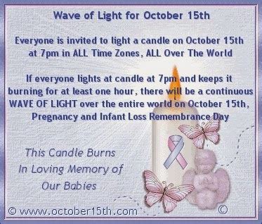 A Writer S Wife October Th Pregnancy And Infant Loss Remembrance Day