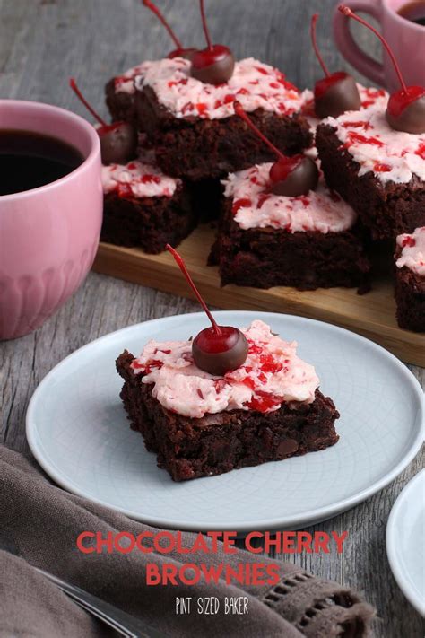 Chocolate Cherry Brownies Recipe Video • Pint Sized Baker