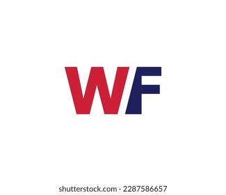 Wf Logo Design Vector Template Stock Vector (Royalty Free) 2287586657 ...