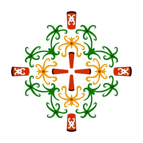 Typical Ornament Of The Dayak Tribe Kaliamantan 16774385 Png