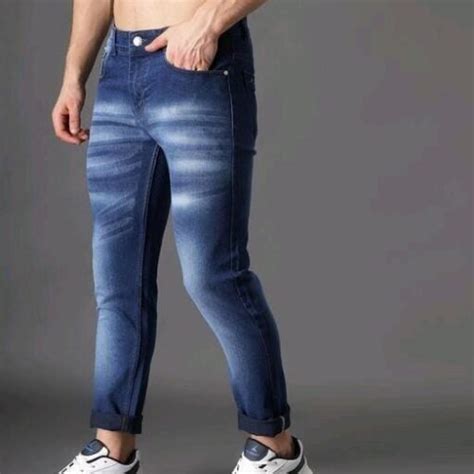 Solid Denim Slim Fit Jeans For Men Evilato