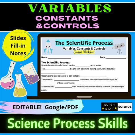 Science Variables Constants Controls Stem Process Skills Slides