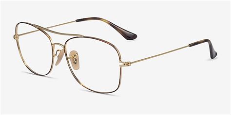 Ray Ban Rb6499 Aviator Gold Tortoise Frame Eyeglasses Eyebuydirect