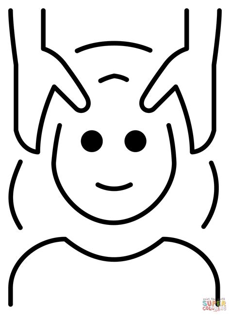 Woman Getting Massage Emoji Coloring Page Free Printable Coloring Pages