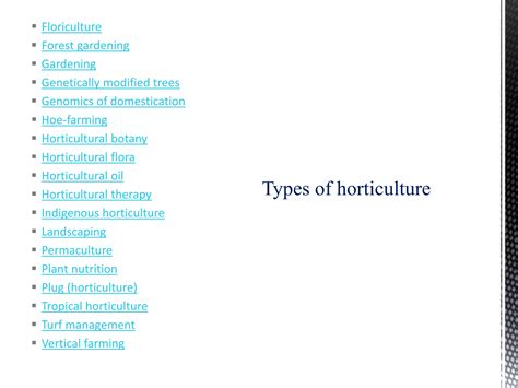 Horticulture ppt | PPT