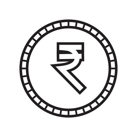 Indian rupee currency symbol coin. 11255656 Vector Art at Vecteezy