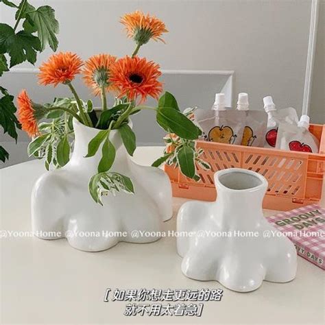 Yoonahome北歐ins創意人體花瓶半身陶瓷客廳插花器藝術家居裝飾品 花器 花瓶 Etmall東森購物網