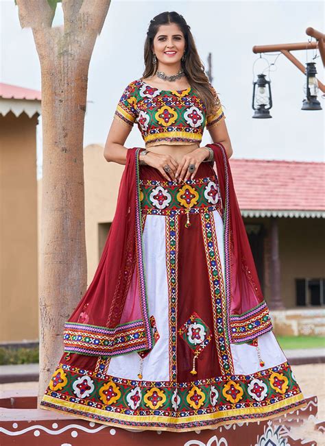 Mirror Cotton Multi Colour Lehenga Choli Buy Online