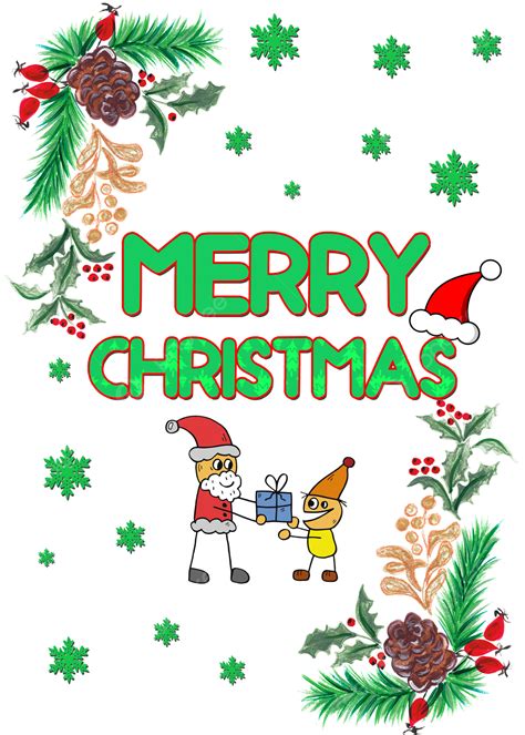 Merry Christmas Card Template Download On Pngtree