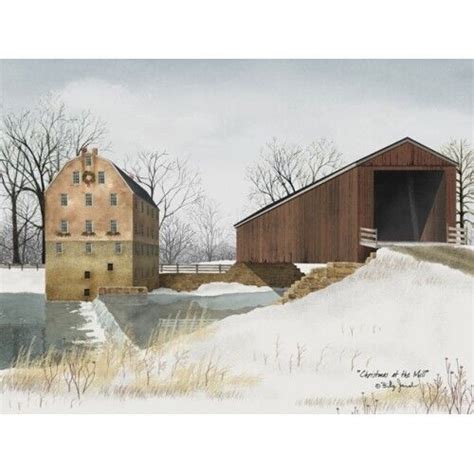 NEW Billy Jacobs Canvas Print Picture CHRISTMAS AT THE MILL 12 X 16