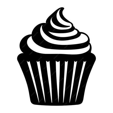 Premium Vector Cupcake Silhouette Icon Isolated Vector Illustration