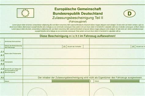 Fahrzeugbrief Verloren So Beantragen Sie Eine Neue