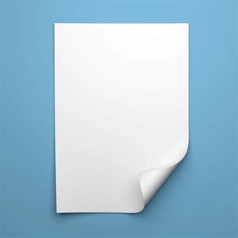 Blank Empty Sheet Of White Paper With Curled Corner — Stock Photo