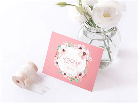 Thank You Card Mockup The Free Mockup