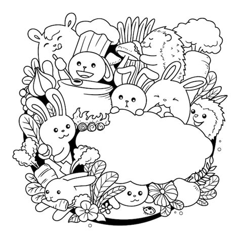 Premium Vector | Bunny doodle