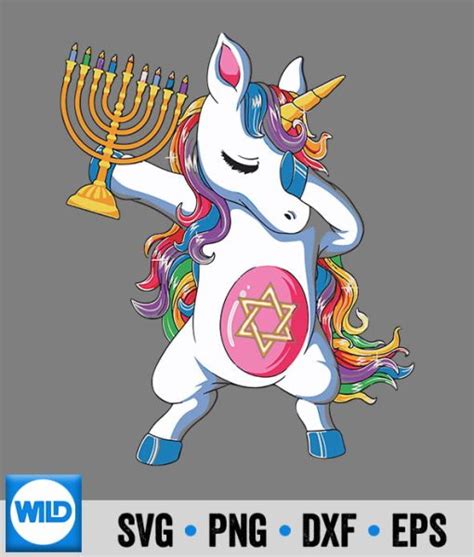 Jewnicorn Hanukkah Unicorn Girl Svg Hanukkah Svg Cut File Wildsvg