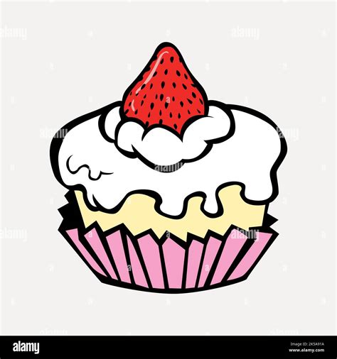 Strawberry Shortcake Clipart Dessert Illustration Vector Stock Vector