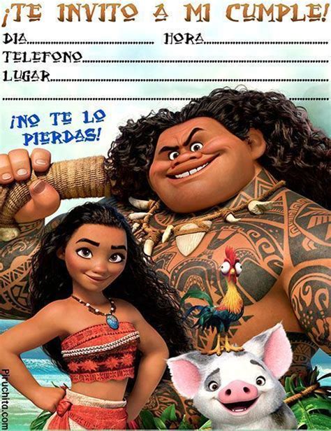 Invitaciones De Moana Para Editar Gratis Yuwie