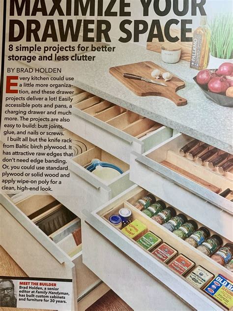 Pin By Elizabeth Davis Kelley On Kitchen Easy Projects Drawer Space