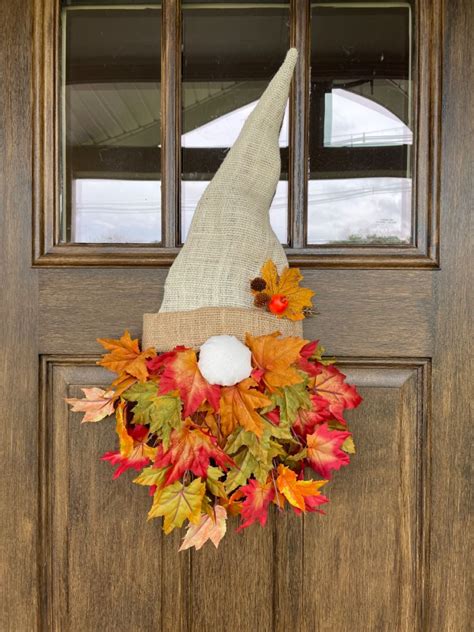 Fall Gnome Fall Decor Wreaths Fall Decor Diy Crafts Fall Door