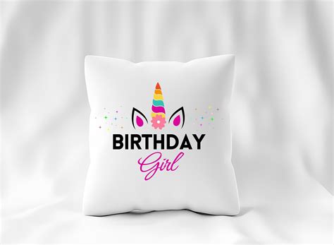 Unicorn Birthday Girl Svg Unicorn Face Svg Unicorn Svg Birthday Girl