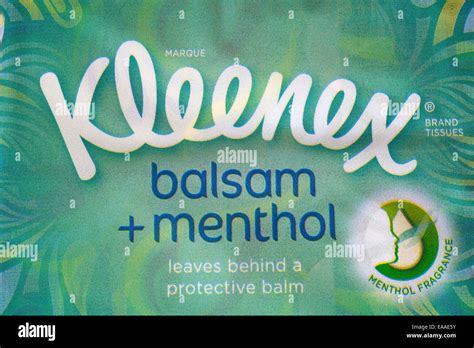 Marque Kleenex Balsam Menthol Brand Tissues Leaves Behind A