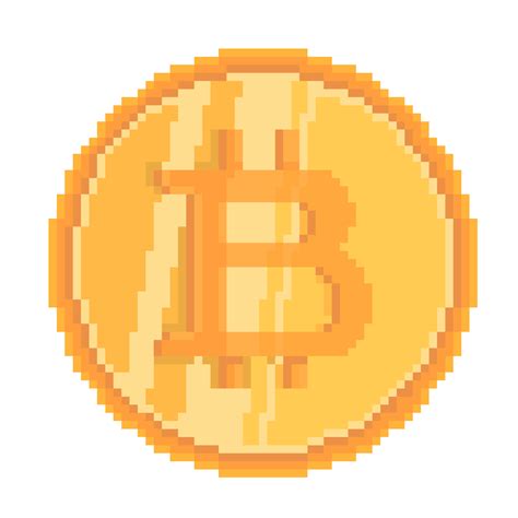 Bitcoin Cryptocurrency In Pixel Art Style Illustration 18745974 PNG