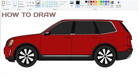 How To Draw Kia Telluride Car Drawing Kia Telluride On Computer How