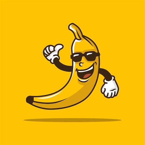 Premium Vector Happy Banana Cartoon Mascot Illustration