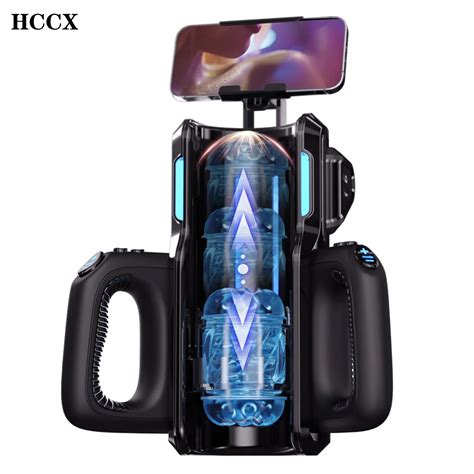 Leten 10 Thrusting High Speed Motor Masturbation Cup With Phone Holder Silicone Pocket Pussy