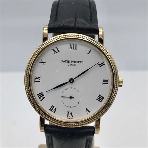 Men S 18k Yellow Gold Patek Philippe Calatrava 3919 Manual Wind Minty