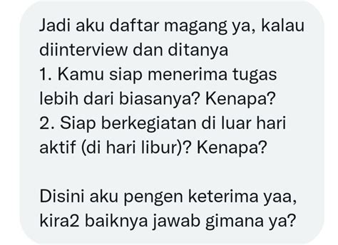 Work Cara Jawab Pertanyaan Interview Kaya Gini Gimana Ya TIA BACA