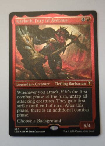 Karlach Fury Of Avernus 507 Mythic Etched Foil Baldurs Gate Magic Tcg