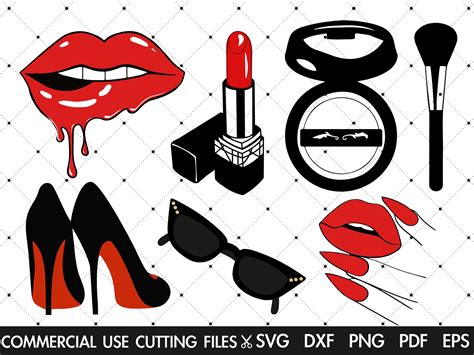 Makeup Bundle Svg Makeup Svg Lipstick Svg Lips Svg Etsy