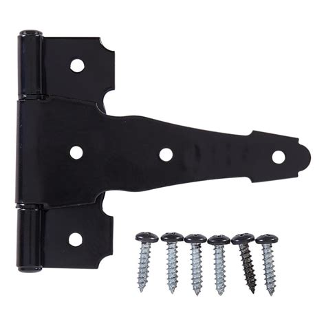 Shop Stanley National Hardware 4 In H Black Exterior Strap Door Hinge