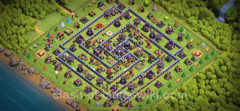 Gute Base Rathaus Level 15 Link Hybrid für Verteidigung COC Clash