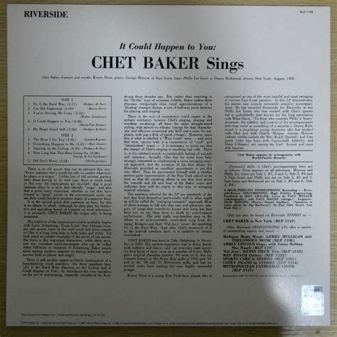 Yahoo Lp Riversidechet Baker It Could Happe