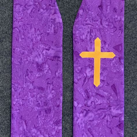 Purple Lent Stoles Clergy Stoles Pastor Stoles Carrot Top Studio