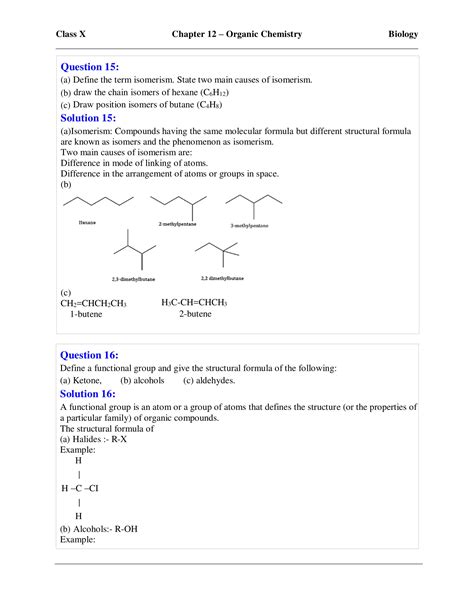 Selina Solutions Class 10 Concise Chemistry Chapter 12 Organic Chemistry Download Free Pdf