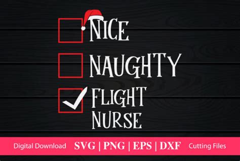 Nice Naughty Flight Nurse Graphic By CraftartSVG Creative Fabrica