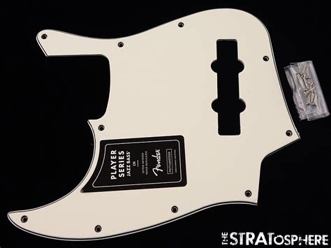 Lefty Fender Player Series Jazz Bass Parchment Pickguard Reverb