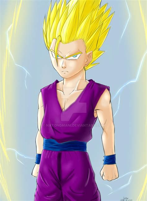 Super Saiyan 2 Son Gohan Colored By Natongmani On Deviantart