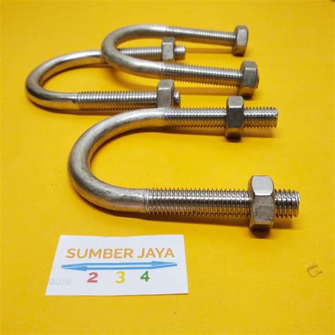 Jual U Bolt 2 Stainless 2 Inch Klem Paralon Klem Pipa TERMURAH