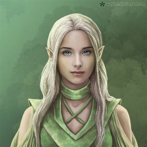 F Wood Elf Cleric Med Armor Portrait Lanora By Deviantart